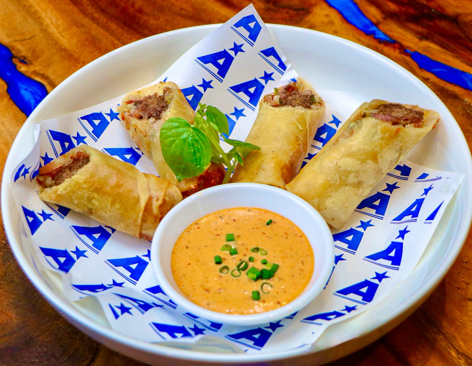 Bacon Cheeseburger Spring Roll